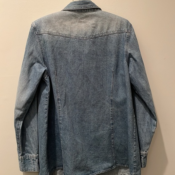 Maternity jacket size Medium 100% cotton snaps down front denim - Picture 5 of 5